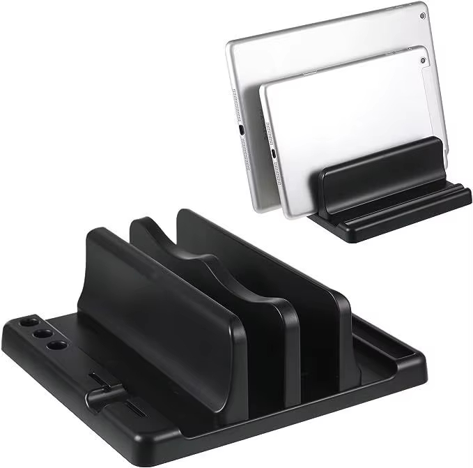 Laptop Accessories Holder - ขาตั้งแล็ปท็อปแบบตั้งโต๊ะ ABS ประหยัดพื้นที่บนโต๊ะทำงาน ง่ายต่อการวางอุปกรณ์คอมพิวเตอร์ ปรับความกว้างได้ ที่เก็บของบนโต๊ะทำงาน