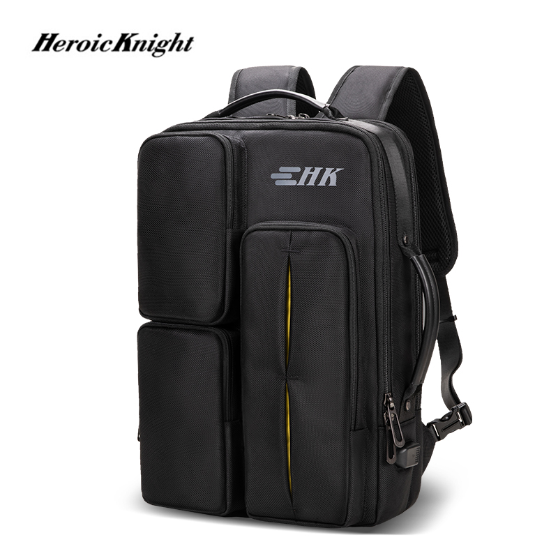 Laptop Accessories Holder - อัศวินผู้กล้าหาญกระเป๋าเป้สะพายหลังแล็ปท็อปสำหรับผู้ชาย YKK มัลติฟังก์ชั่นทำงานทุกวันกระเป๋าเป้สะพายหลังธุรกิจกันน้ำกระเป๋าเป้สะพายหลังเดินทางความจุขนาดใหญ่