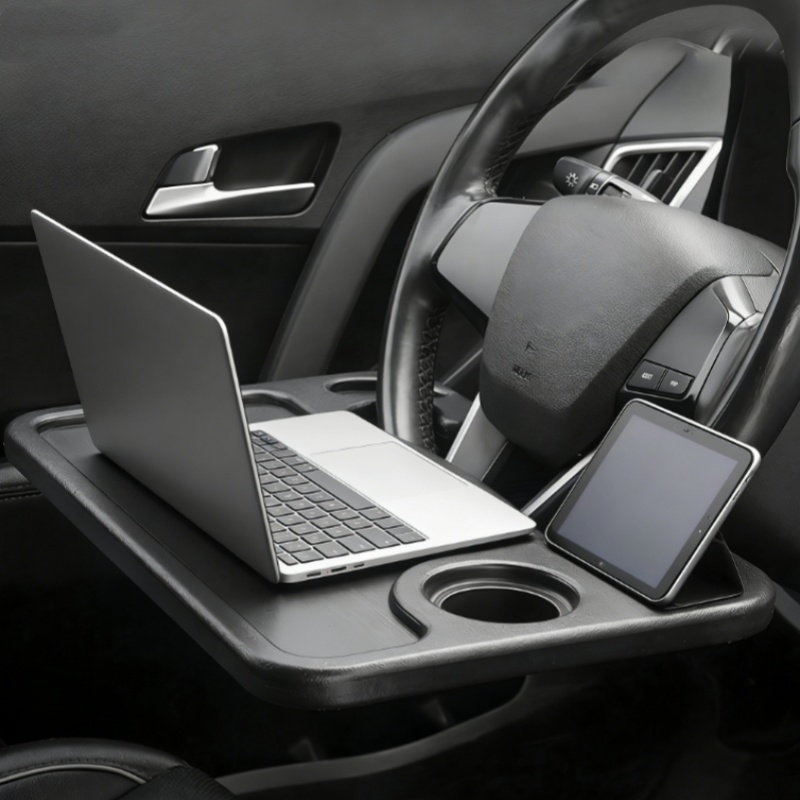 Laptop Accessories Holder - โต๊ะติดพวงมาลัยรถยนต์ ที่วางแล็ปท็อป แท็บเล็ต อเนกประสงค์ โต๊ะรับประทานอาหารแบบพกพา อุปกรณ์ตกแต่งภายในรถยนต์