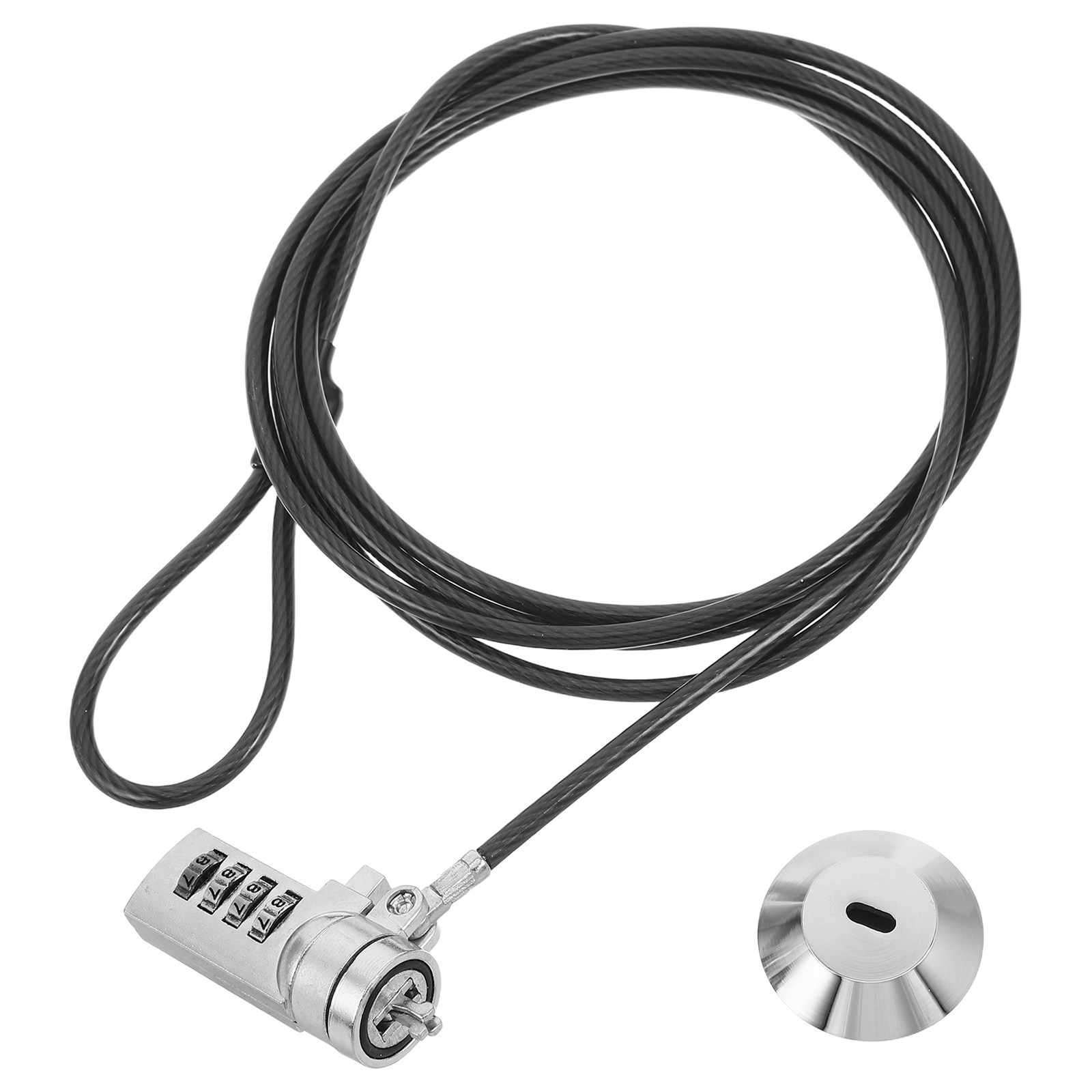 Laptop Lock Cable - ชุดสายล็อคแล็ปท็อปแบบผสม 4 หลัก ตั้งรหัสใหม่ได้ ป้องกันการโจรกรรม ไม่ต้องใช้กุญแจ