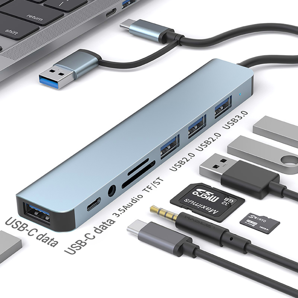 Laptop Accessories You Need - 9-in-1 ดูอัลเฮด USB Docking Station USB-A&USB-C