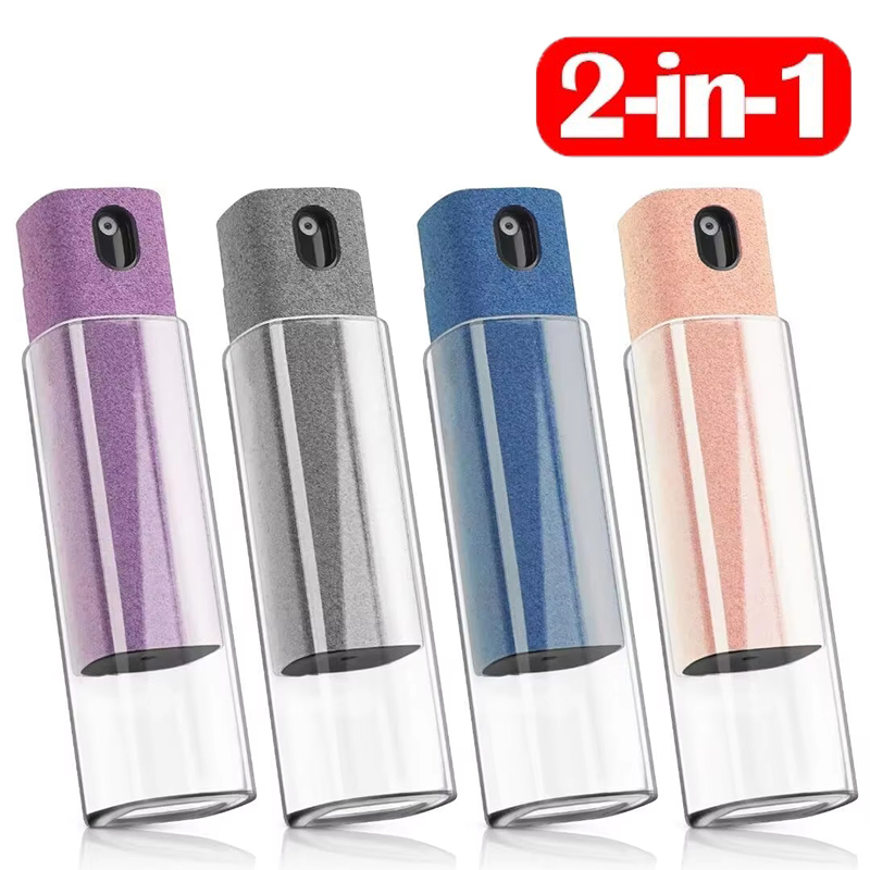 Laptop Accessories Gadgets - 2 อิน 1 ชุดสเปรย์ทำความสะอาดหน้าจอแบบพกพาเครื่องมือทำความสะอาดหน้าจอผ้าไมโครไฟเบอร์สำหรับแอปเปิ้ลวอทช์ ไอโฟน เสี่ยวมี่