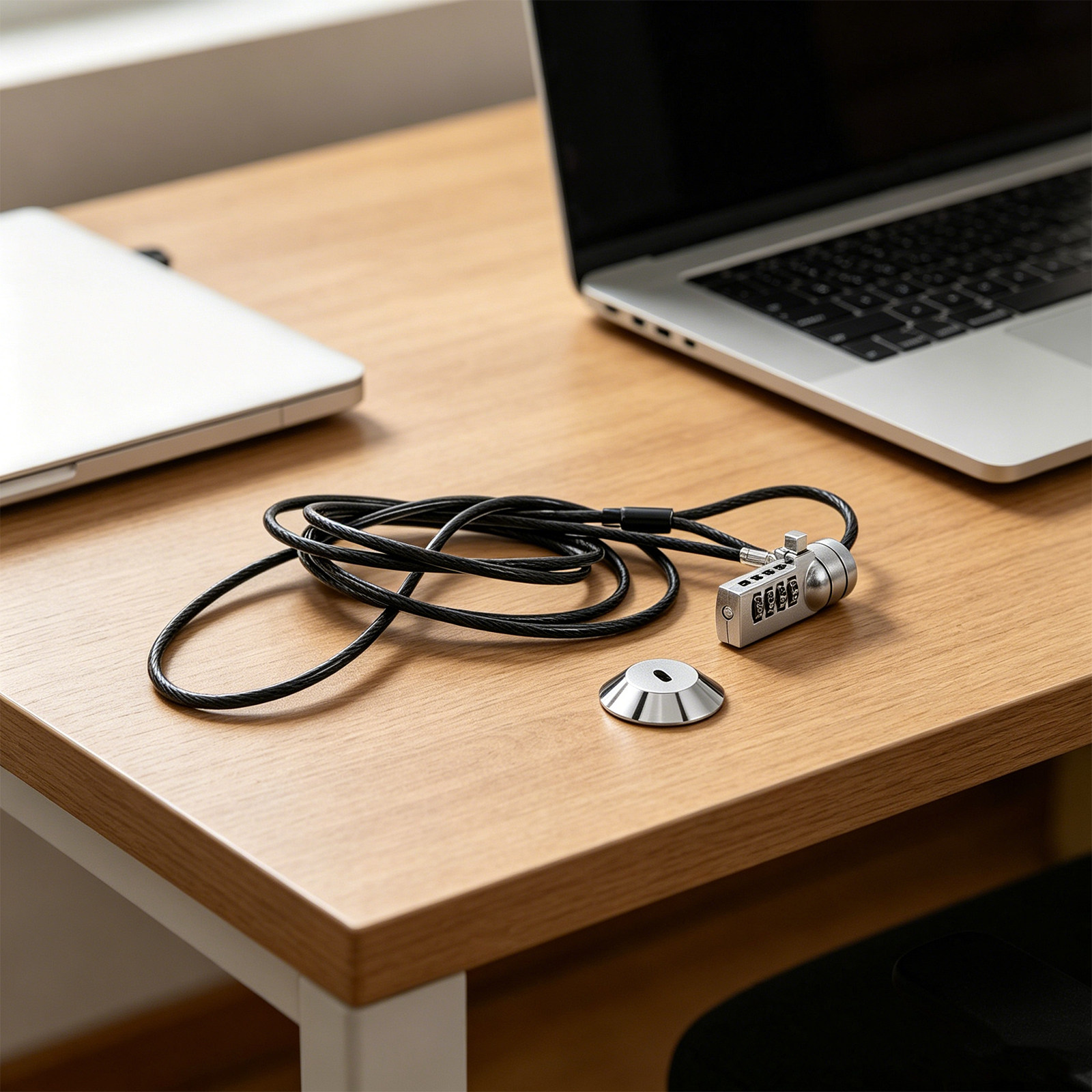 ชุดล็อคแล็ปท็อปแบบผสม 4 หลัก ต - Laptop Lock Cable บทวิจารณ์และราคา