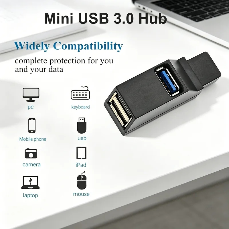 USB 3.0 2.0 หมุนได้ 3 พอร์ตฮับ - Laptop Accessories Hub บทวิจารณ์และราคา