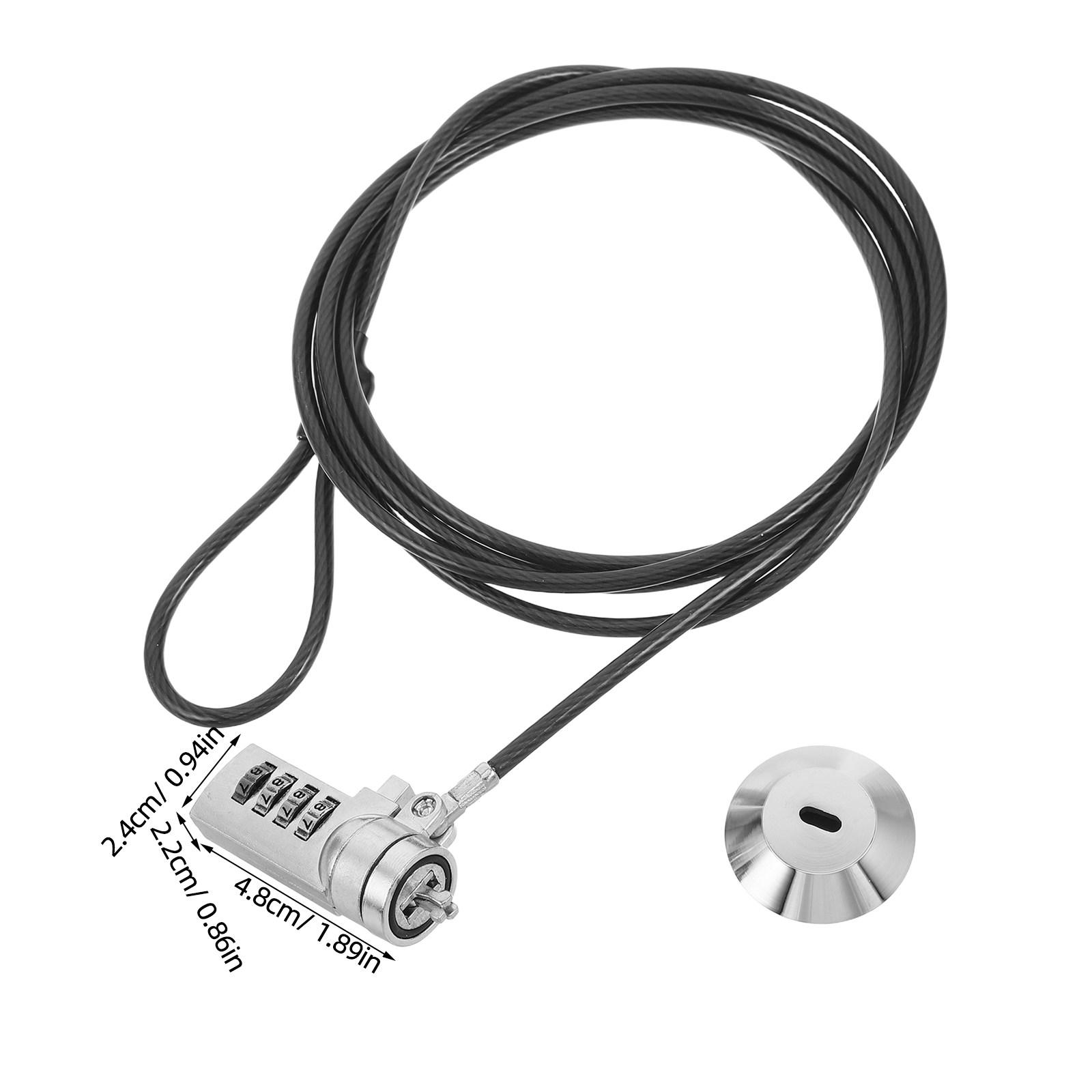 ชุดสายล็อคแล็ปท็อปแบบผสม 4 หลั - Laptop Lock Cable บทวิจารณ์และราคา